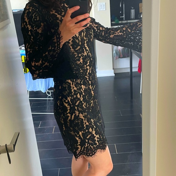 Lacy black mini dress size S - Picture 2 of 5